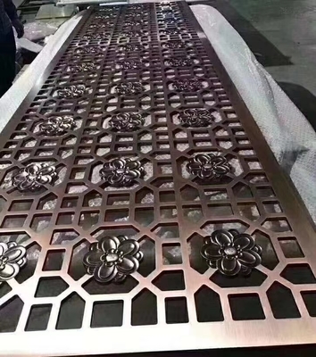 仿古铝窗花建筑铝围屏材料